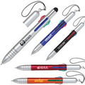 5-in-1 Plastic Pen w/ Stylus Tip
